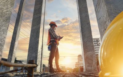 Construction,Engineers,Supervising,Progress,Of,Construction,Project,Stand,On,New