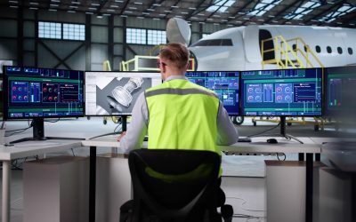 Aerospace,Engineer,Develops,Software,For,Aircraft,Manufacturing,On,His,Desktop.