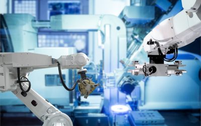 Modern,Technology,With,Industrial,Automation,Gripping,Robot,Are,Working,Via